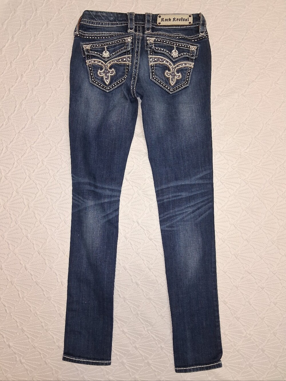 Rock Revival Women's Dark Blue Skinny Jeans - Picture 10 of 16
